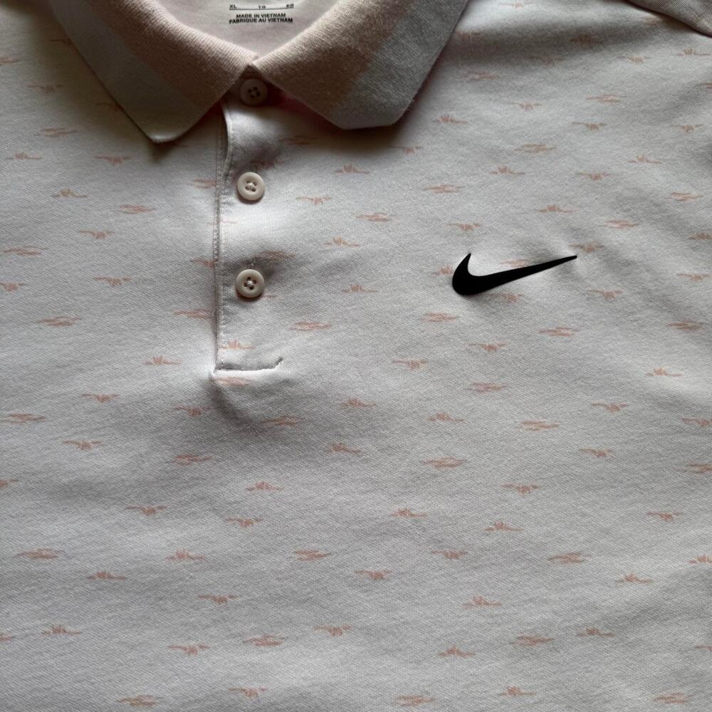 NIKE Dri-FIT Light Pink Swoosh Golf Polo - Picture 2 of 6